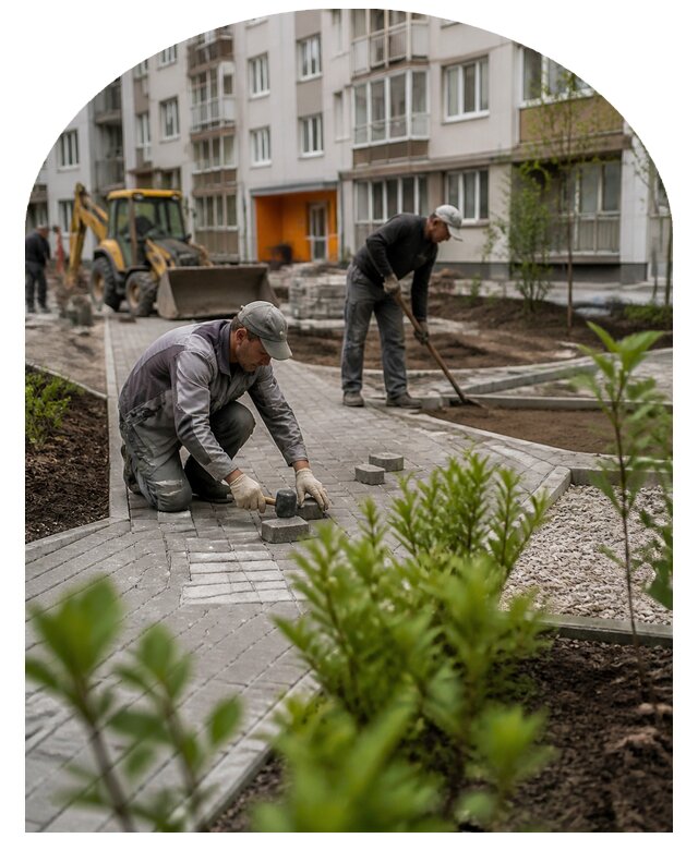 Благоустройство двора многоквартирного дома в Соли-Илецке
